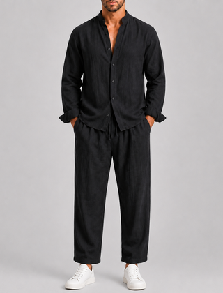Ensemble_Ete_Homme_Celvoir___Chemise_Col_Montant___Pantalon_Taille_Elastique_1.png
